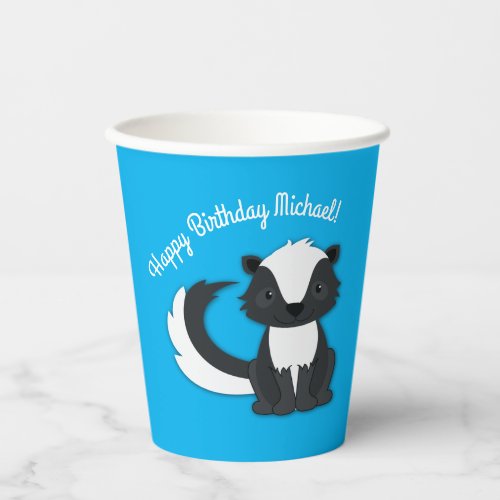 Skunk Birthday Party Kids Paper Cups