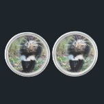 Skunk Black and White Cufflinks<br><div class="desc">Skunk Black and White
Perfect for the animal lover,  or as a gag gift for that stinky friend or relative. . . maybe they will get the hint.</div>