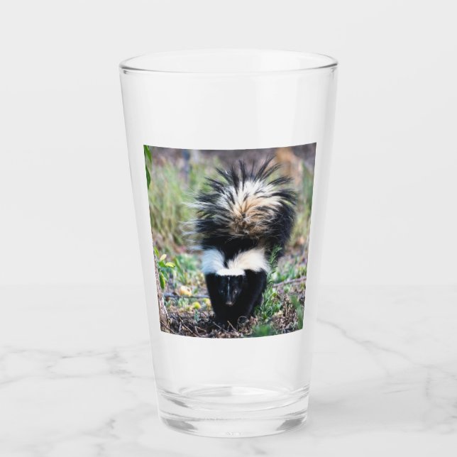 Skunk Black and White Glass (Front)