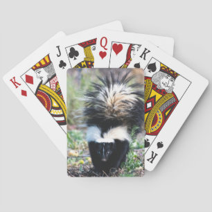 Skunk Black and White Poker Cards