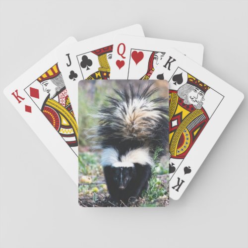 Skunk Black and White Poker Cards
