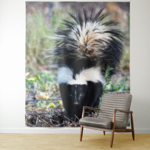 Skunk Black and White Tapestry