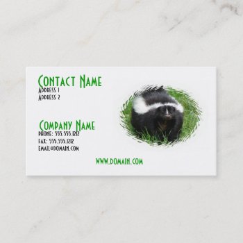 Skunk Business Card by WildlifeAnimals at Zazzle