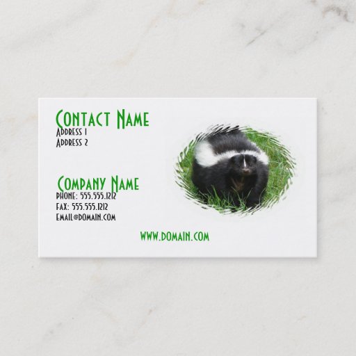Customizable Skunk Business Card