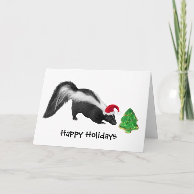 Skunk Christmas Card (Front)