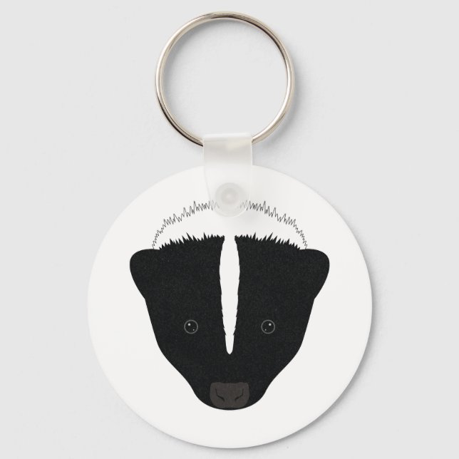 Skunk Face Keychain (Front)