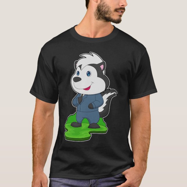 Skunk Groom Wedding T-Shirt (Front)