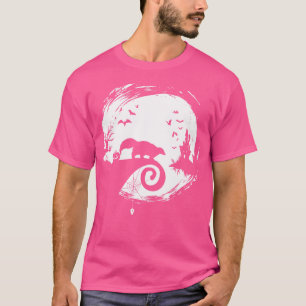 Skunk Halloween Moon Silhouette Creepy Horror T-Shirt