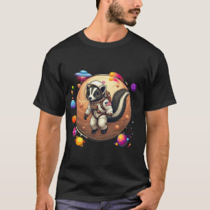 Skunk in Space: Alien Adventures - Adorable Cosmic T-Shirt
