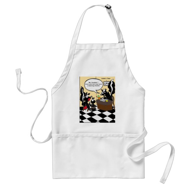 Skunk Learning Disodors Funny Gifts & Tees Adult Apron (Front)