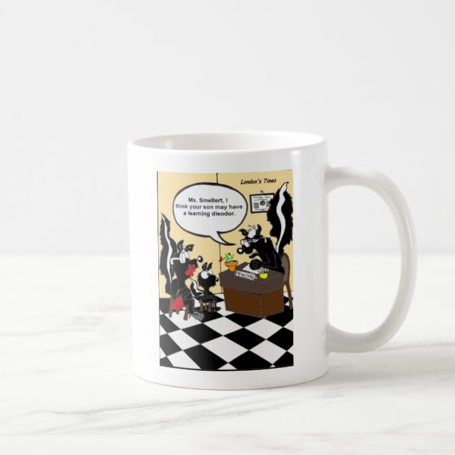 Skunk Learning Disodors Funny Gifts & Tees Coffee Mug (Right)