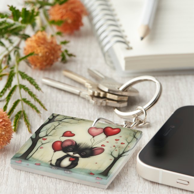 Skunk Love 2 Keychain (Front Right)