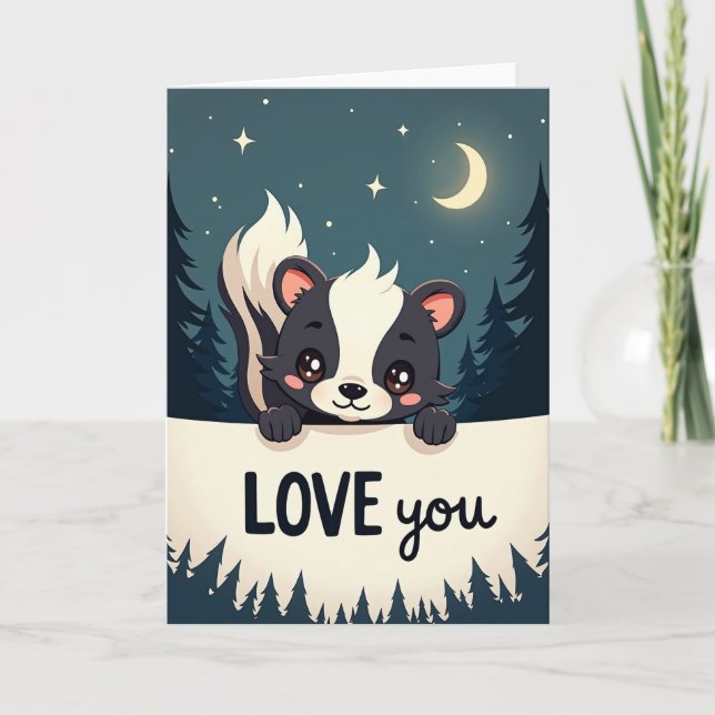 Skunk Love You Card (Front)