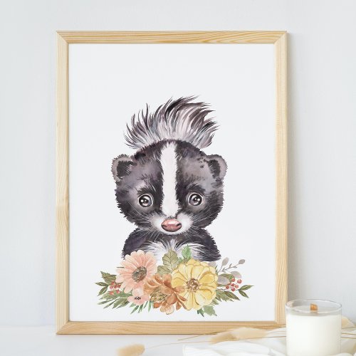 Skunk Nursery Wall Art Dcor Baby Gift