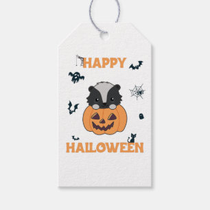 Skunk Pumpkin Cute Skunks Happy Halloween Gift Tag