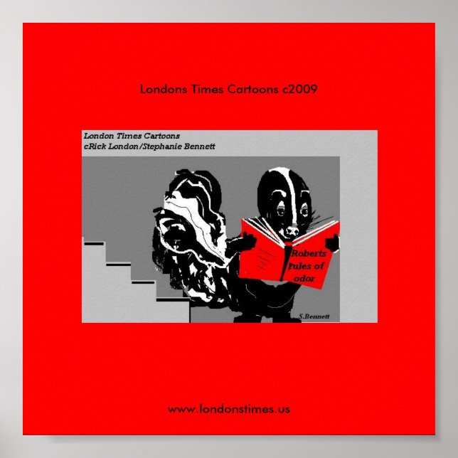 Skunk Rules Of Odor Funny Londons Times Poster (Front)