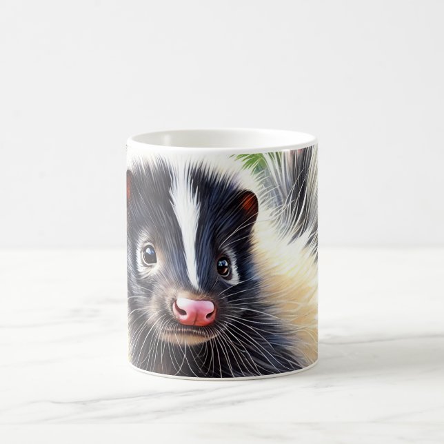 Skunk Serenity 310824AREF119 - Watercolor Coffee Mug (Center)