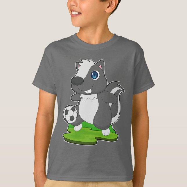 Skunk Soccer player Soccer T-Shirt (Front)