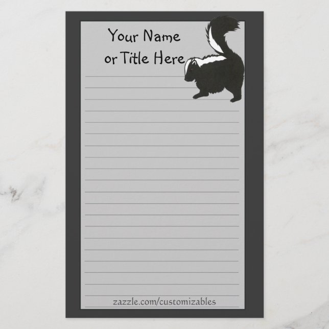Skunk Stationery (Front)