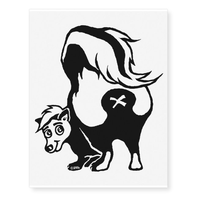 Skunk Temporary Tattoos (Front)