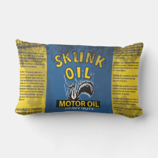 Skunk Vintage Oil Clean and Dirty Throw Pillow 
