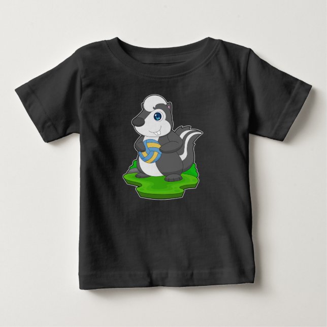 Skunk Volleyball player Volleyball Baby T-Shirt (Front)