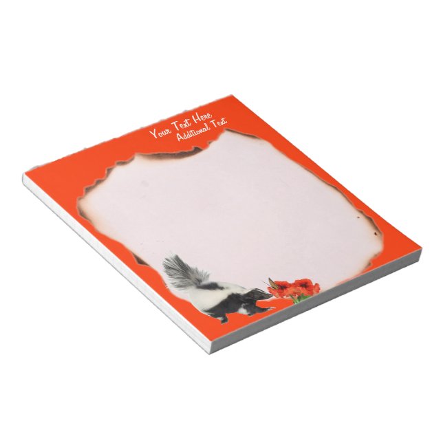 Skunks Smell Flowers Too Customizable Notepad (Angled)
