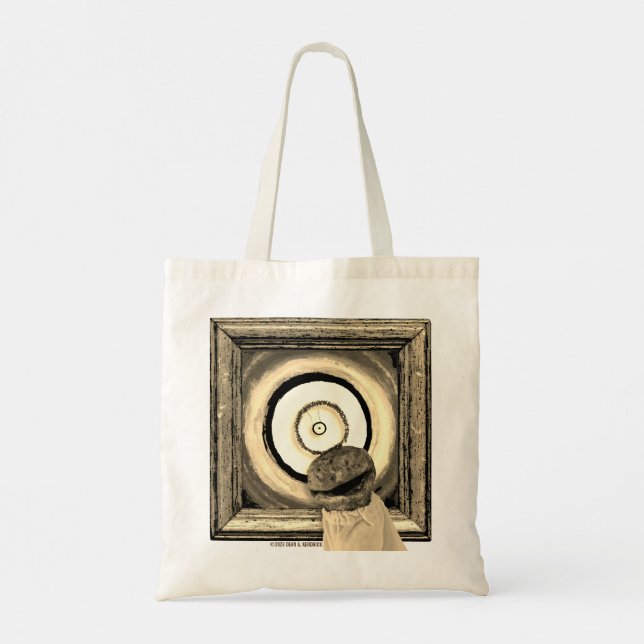 Skwot Above Assie the Barker Alien in Sepia Tote Bag (Back)