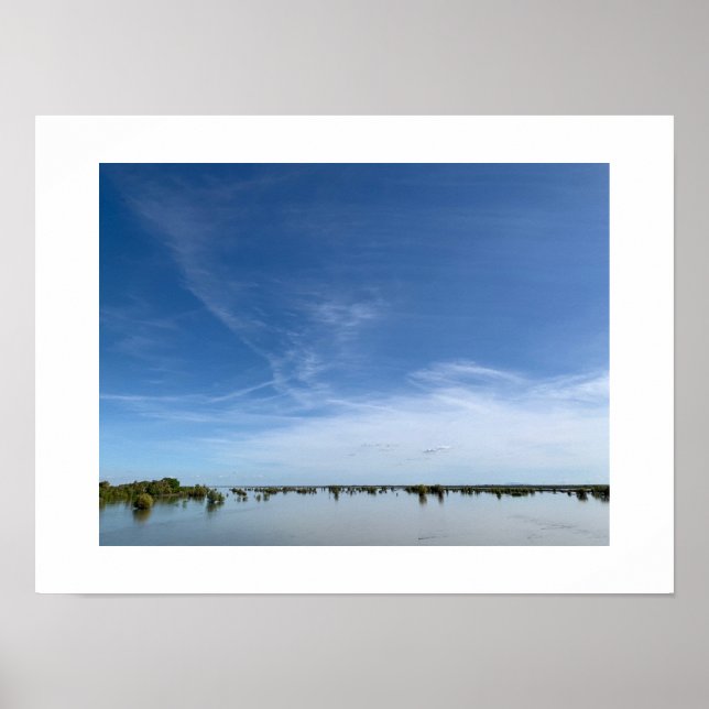 Sky Above Water Blue Color Photography  Poster (Front)