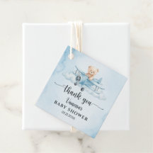 Sky Adventure Cute Teddy Bear Pilot Thank You 