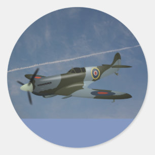 Sky and airplane sticker