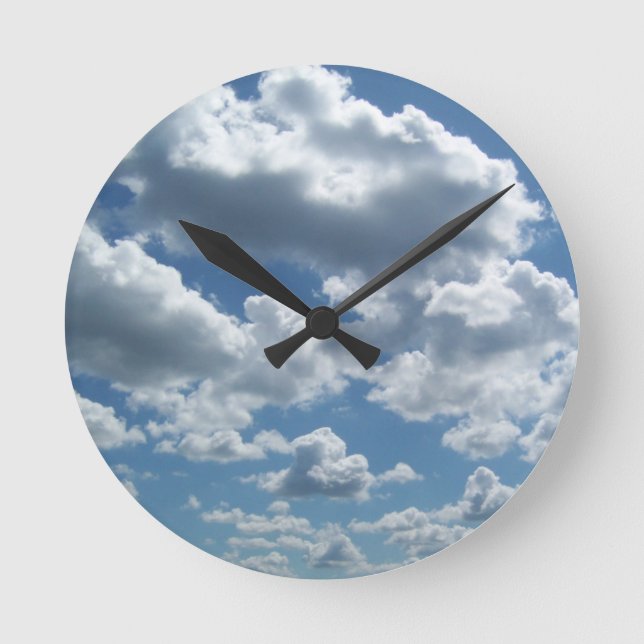 Sky and Clouds Acrylic Wall Clock (Front)