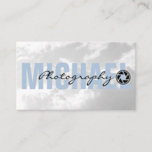 Sky and Clouds   Camera Lens Logo   Photography Business Card