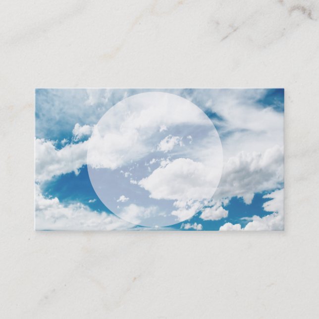 sky and clouds custom business card template (Front)