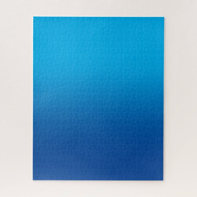 Sky and Deep Blue Monotone Ombre Jigsaw Puzzle (Vertical)