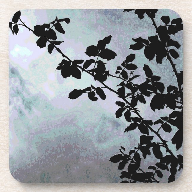 Sky and Leaves Art Coasters (Front)