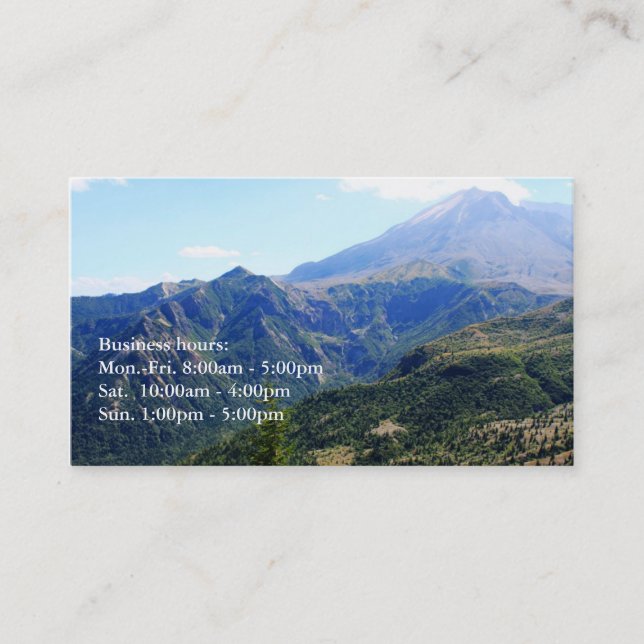 sky and mountain landscape picture professional business card (Front)
