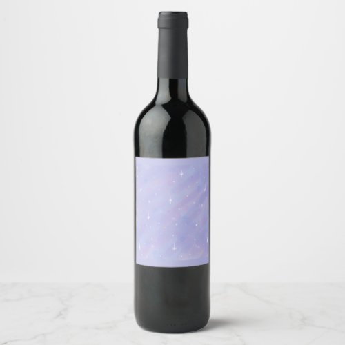 Sky and stars wine label