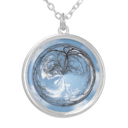 Sky and tree in bubble necklace