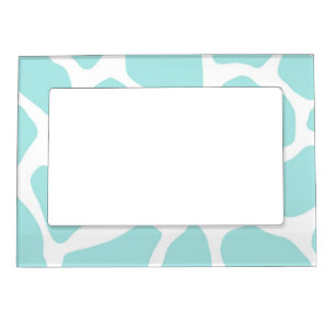 Sky and White Giraffe Print Magnetic Photo Frame