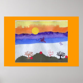 SKY AWASH IN COLORS POSTER