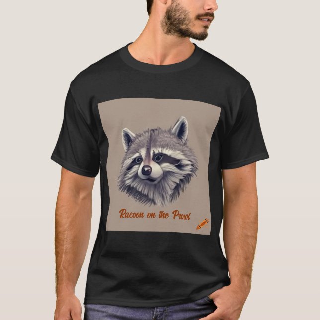 Sky Bandit: Racoon on the Prowl T-Shirt (Front)