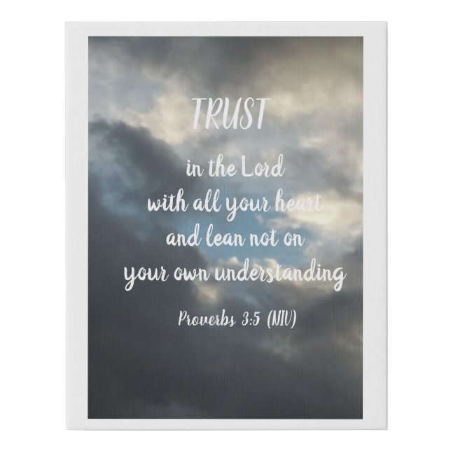 Sky Bible Verse Canvas Print (Front)