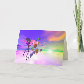 Sky Birthday Balloons Card