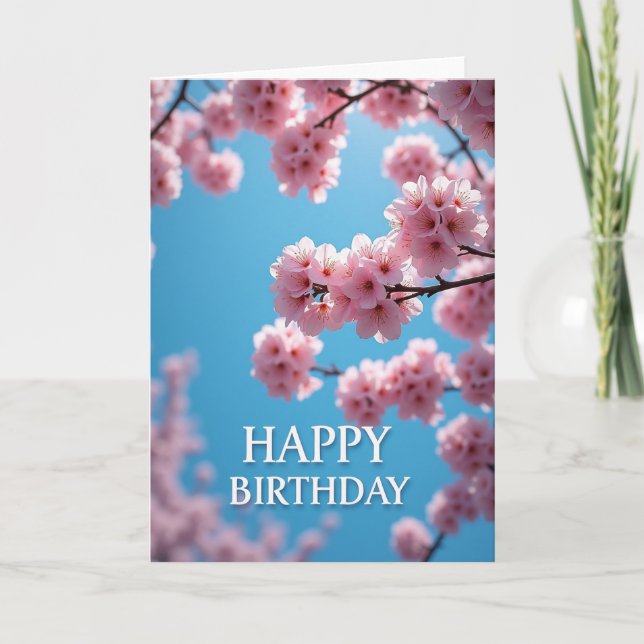 Sky Bloom Birthday Card (Front)