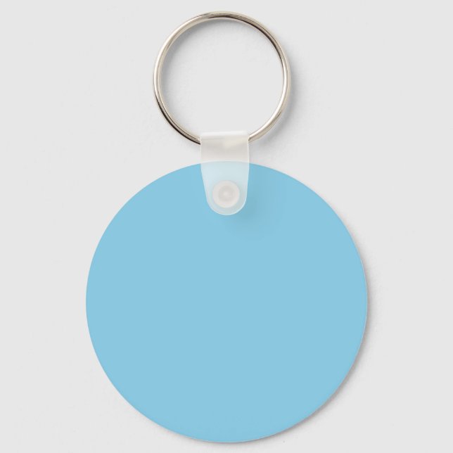 Sky Blue 87CEEB Color - Option to Add Name Keychain (Front)