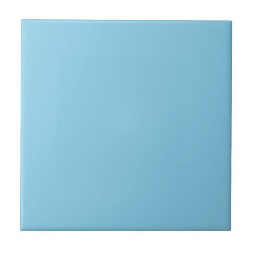 Sky Blue 87CEEB Color With Option to Add Image Ceramic Tile