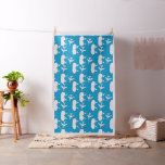 Sky Blue Airplane Pattern Fabric