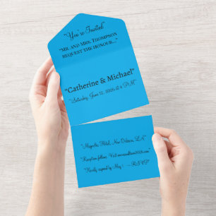 Sky Blue All-in-One Invite Modern Summer Look