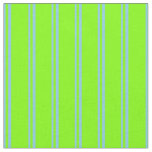 [ Thumbnail: Sky Blue and Chartreuse Stripes Pattern Fabric ]